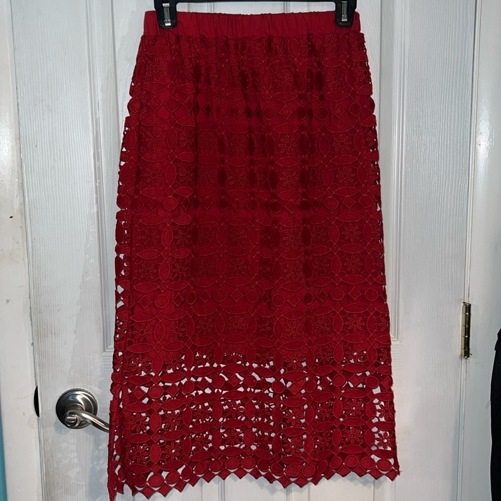 EUC red skirt